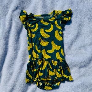 Posh Peanut Banana Print Baby Romper